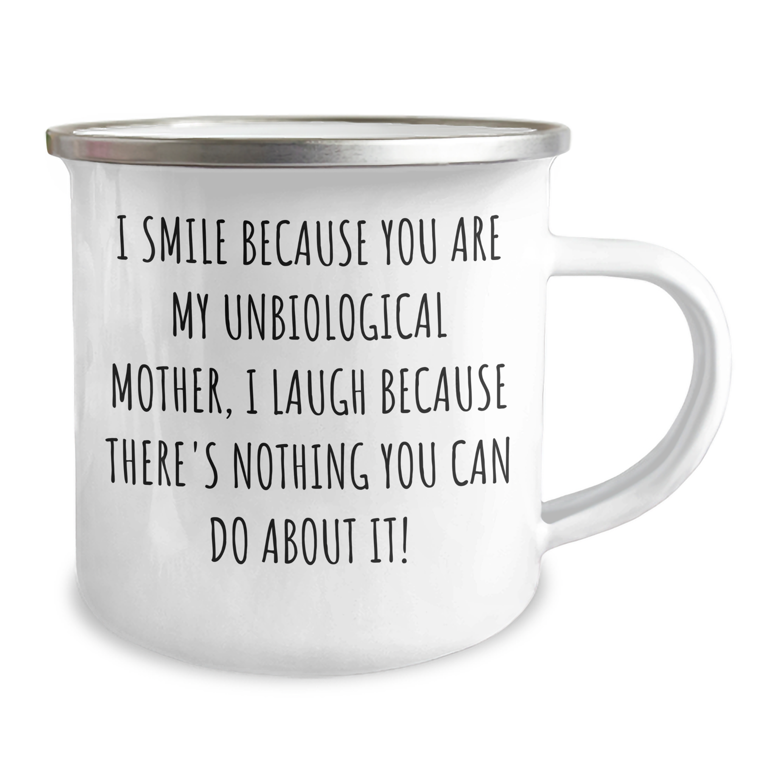 Funny Unbiological Mother Gifts: Unique Camping Mugs for Unbiological Moms on Father's Day Unique Gifts from Family - Gifts for Unbiological Mother, Humorous Mugs, Laughter and Love - Image 2