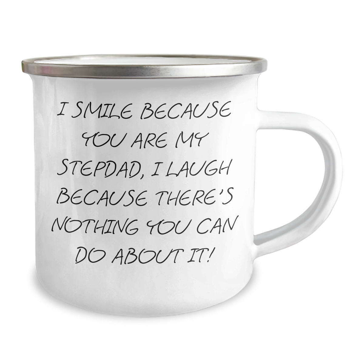 Funny Stepdad Gifts, I Smile Because You Are My Stepdad, Unique Camping Mug for Mother's Day - Image 2