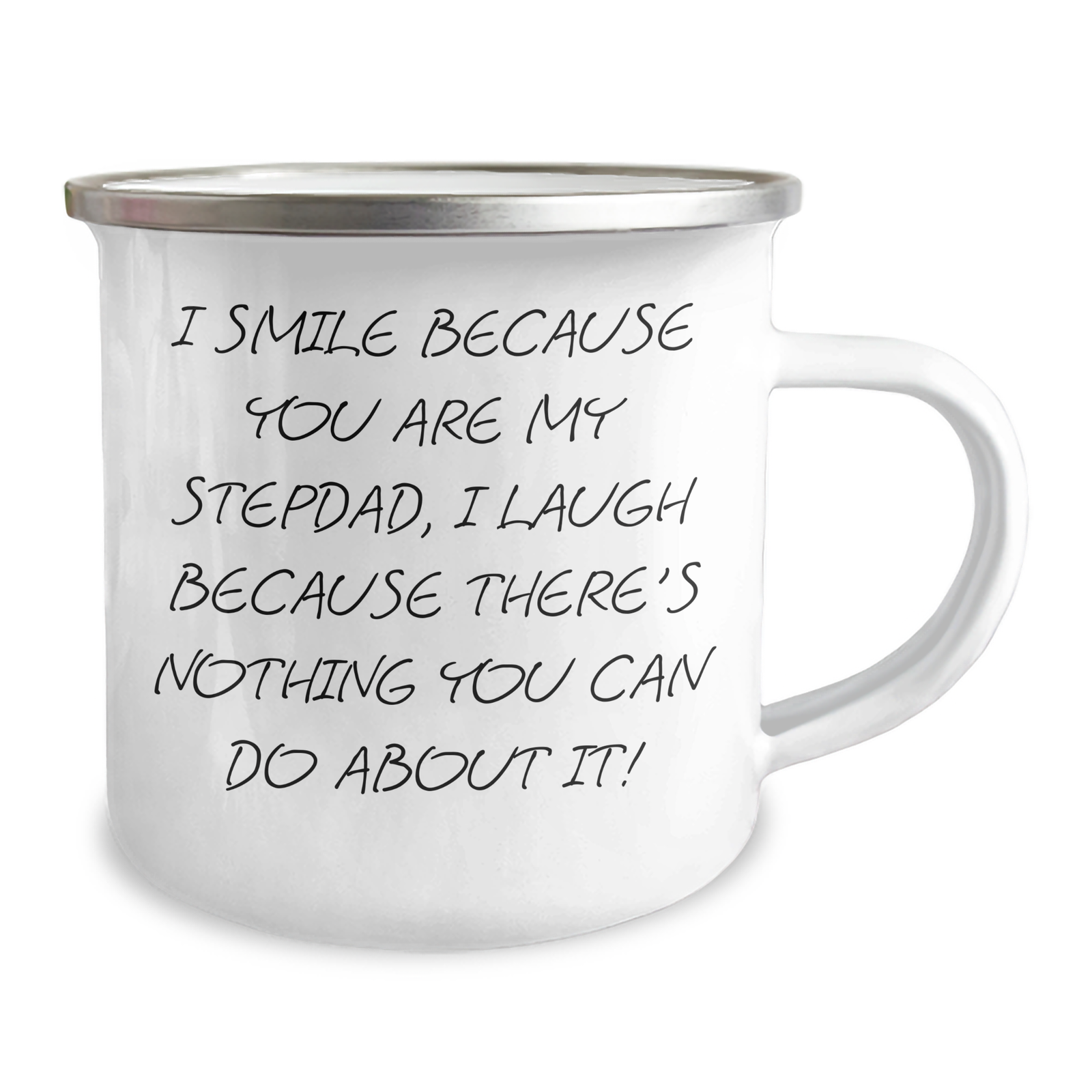 Funny Stepdad Gifts, I Smile Because You Are My Stepdad, Unique Camping Mug for Mother's Day - Image 2