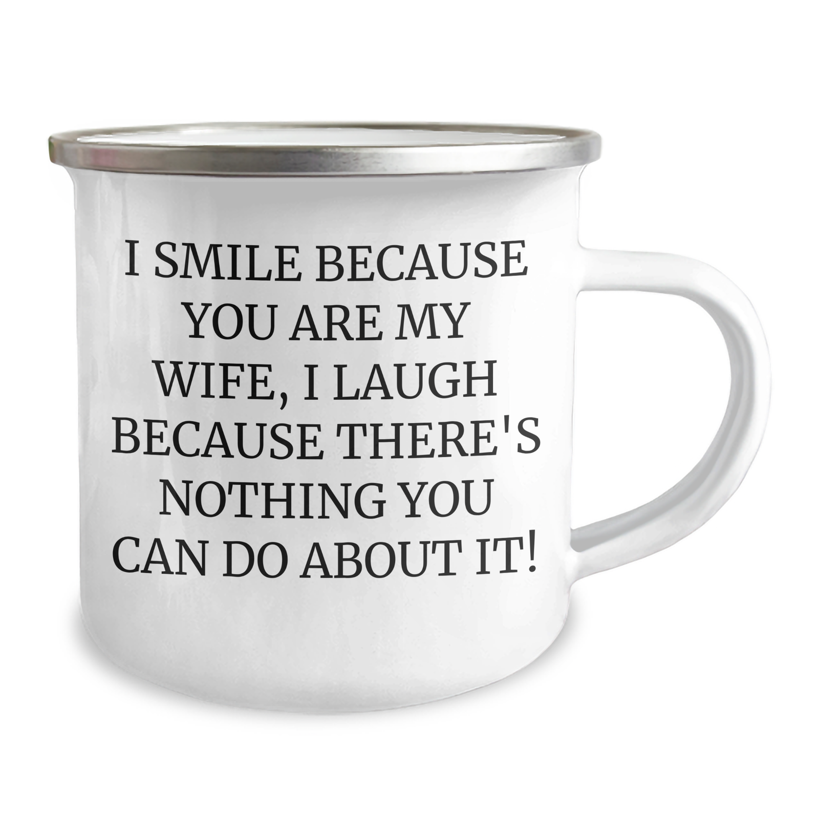 Wife Gifts from Men - I Smile Because You Are My Wife, Funny Camping Mug for Father's Day - Image 2