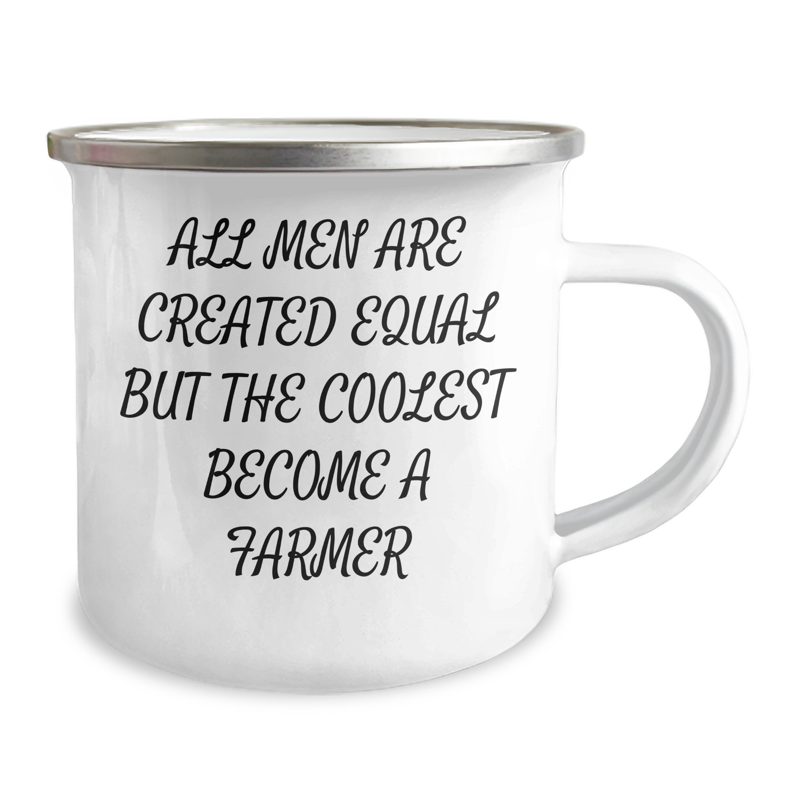 Funny Farmer Gifts - All Men Are Created Equal But The Coolest Become A Farmer, Camping Mug for Dad, Father's Day Unique Gifts from Men - Image 2