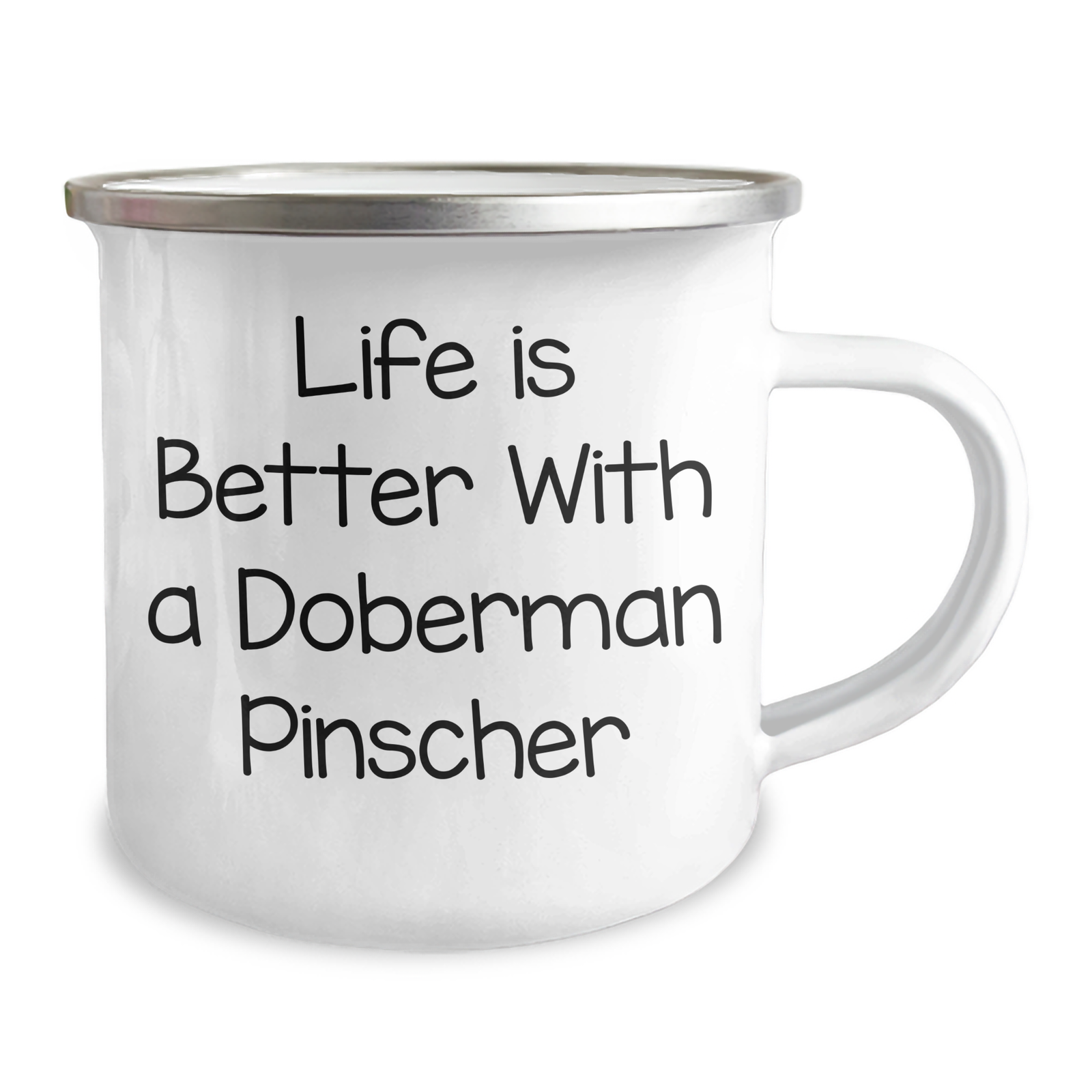 Life Is Better With A Doberman Pinscher | Funny Camping Mug Gifts for Dog Lovers | Unique Father's Day Unique Gifts from Wife to Husband - Image 2
