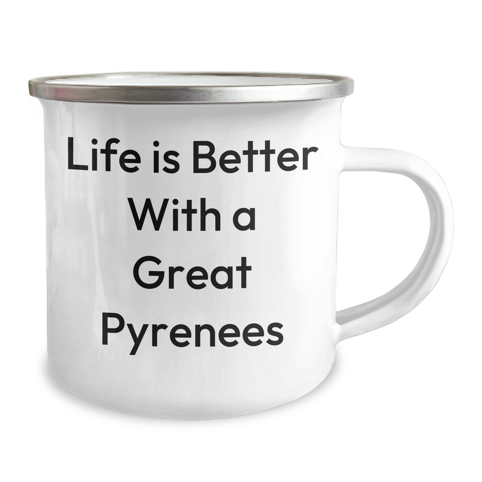 Life Is Better With A Great Pyrenees Dog Camping Mug | Funny Great Pyrenees Dog Gifts for Father's Day Unique Gifts from Son Daughter - Image 2