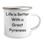 Life Is Better With A Great Pyrenees Dog Camping Mug | Funny Great Pyrenees Dog Gifts for Father's Day Unique Gifts from Son Daughter - Image 2