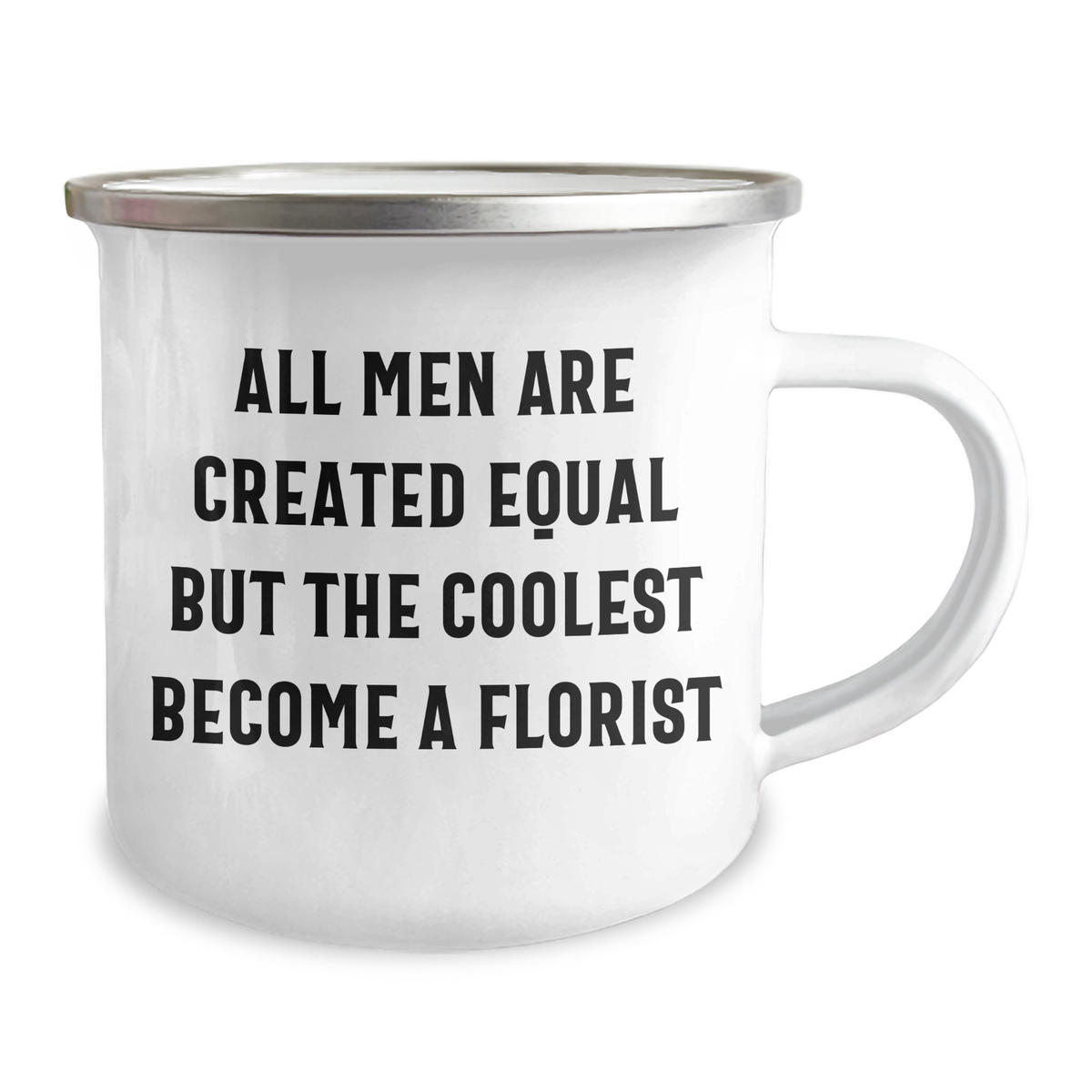 Funny Florist Quote Camping Mugs Gifts from Men for Florist Friends on Mother's Day, Unique Coolest Become A Florist Mug for Florist Lovers, 12 oz Stainless Steel with Enamel Finish - Image 2