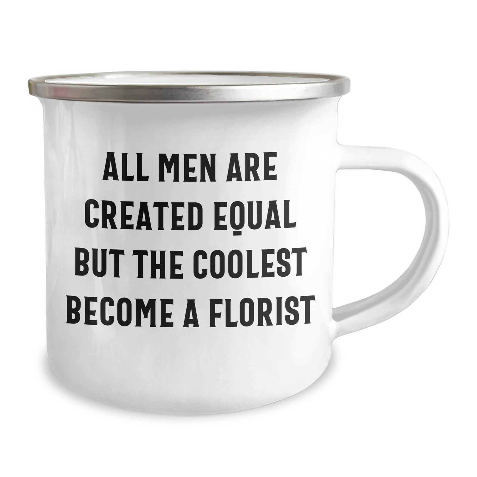 Funny Florist Quote Camping Mugs Gifts from Men for Florist Friends on Mother's Day, Unique Coolest Become A Florist Mug for Florist Lovers, 12 oz Stainless Steel with Enamel Finish - Image 2