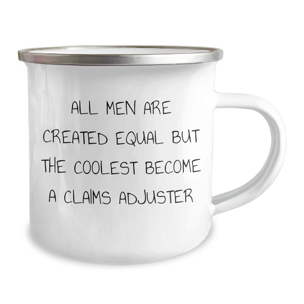 Funny Claims Adjuster Gifts, 'All Men Are Created Equal But The Coolest Become A Claims Adjuster' Camping Mug for Men, Unique Graduation Gifts from Friends, Coworkers, or Family - Image 2