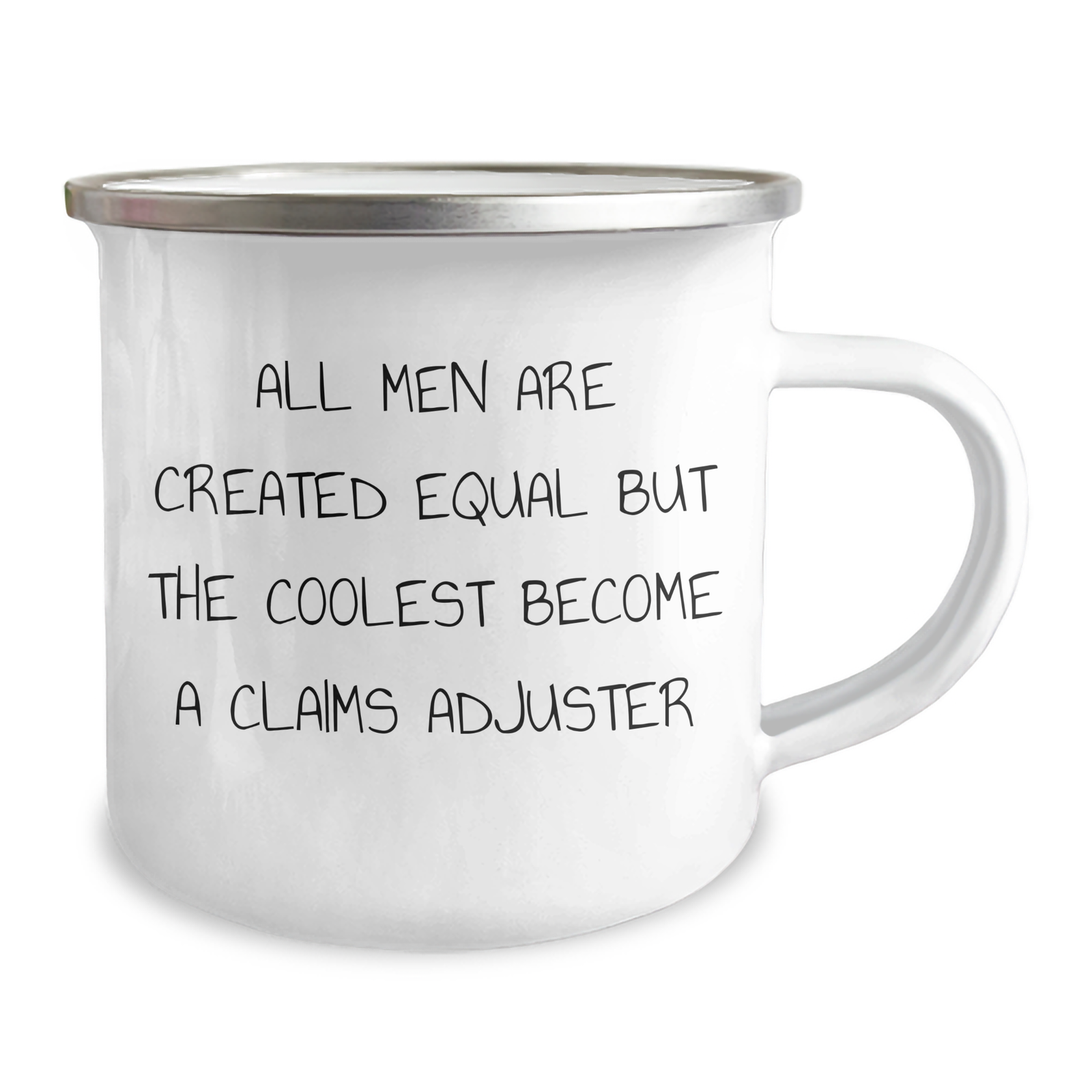 Funny Claims Adjuster Gifts, 'All Men Are Created Equal But The Coolest Become A Claims Adjuster' Camping Mug for Men, Unique Graduation Gifts from Friends, Coworkers, or Family - Image 2