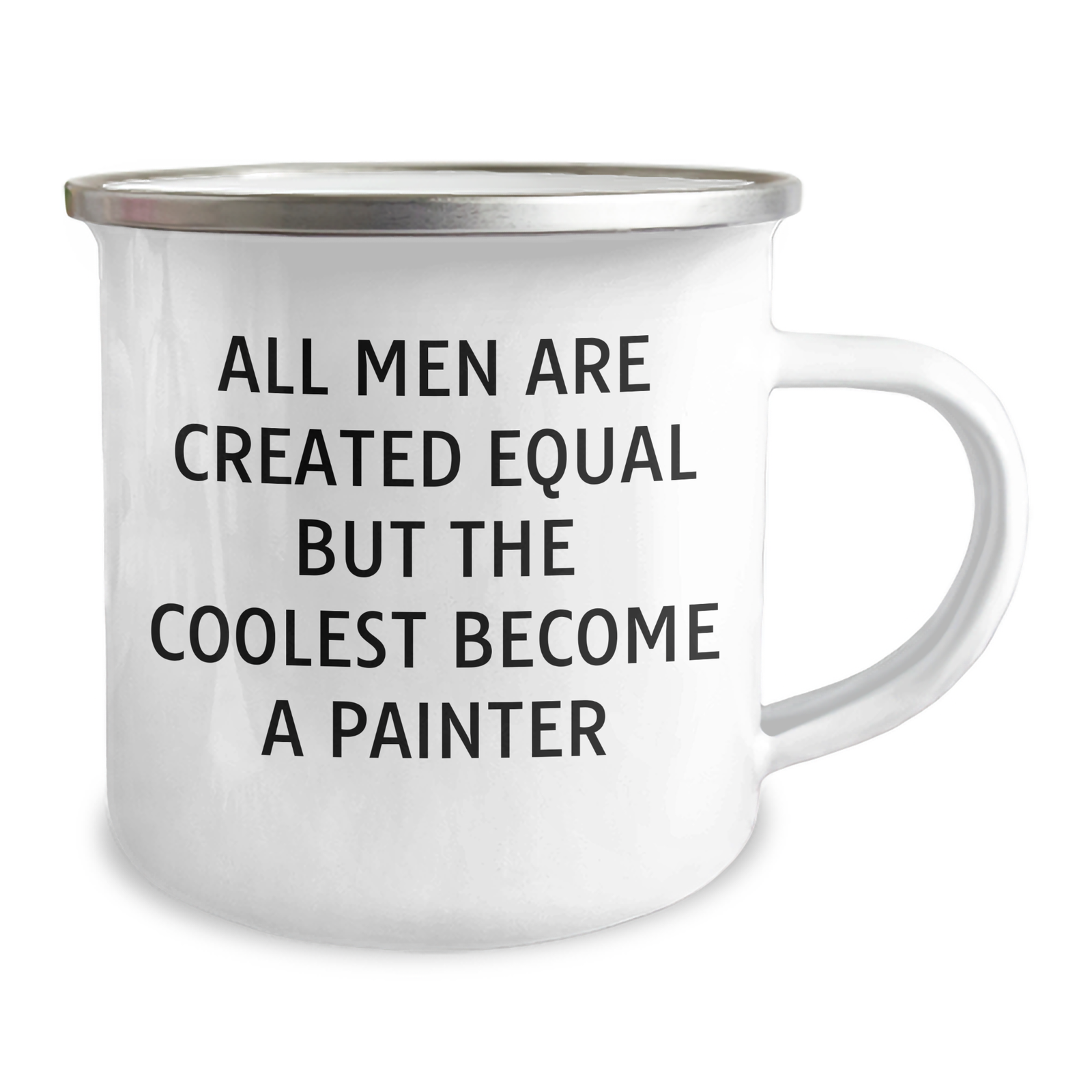 Funny Painter Gifts, 'All Men Are Created Equal But The Coolest Become A Painter' Camping Mugs, Gifts from Men for Painter, Perfect for Father's Day - Image 2