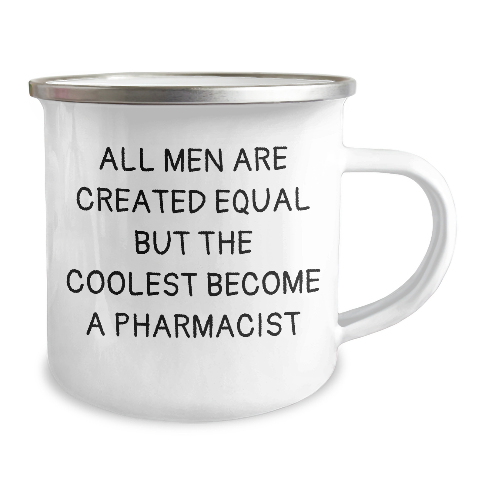 Funny Pharmacist Gifts from Men, Unique Camping Mug for Father's Day 'All Men Are Created Equal But The Coolest Become A Pharmacist' - Image 2