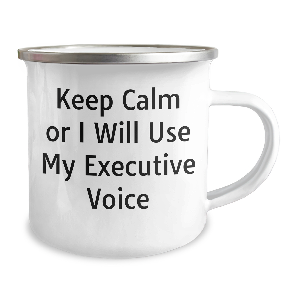 Funny Executive Gifts for Men, 'Keep Calm or I Will Use My Executive Voice' Camping Mug for Father's Day, Gifts from Men to Executive - Image 2