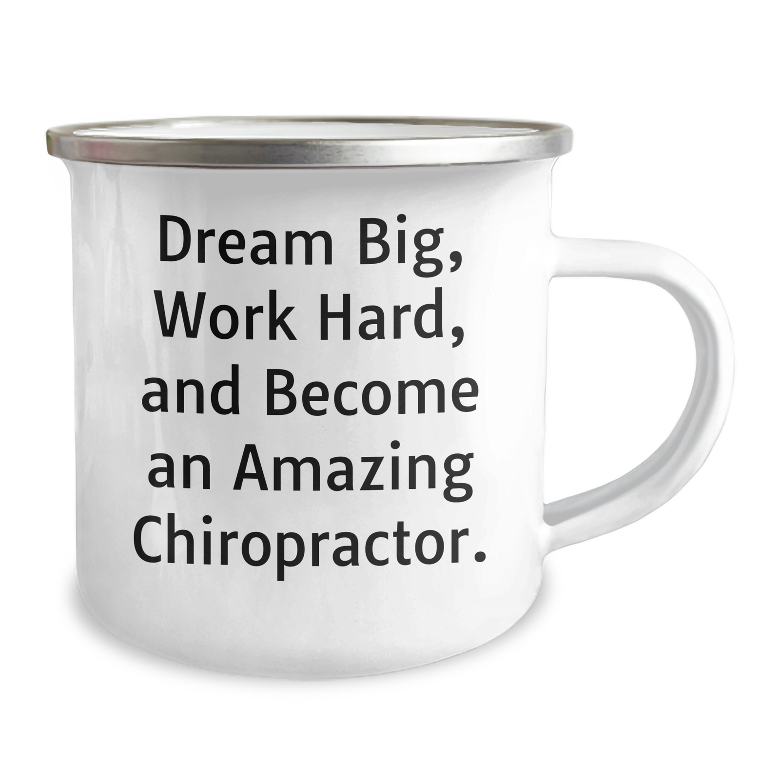 Inspirational Chiropractor Gifts for Men, Funny Camping Mug Quote, Father's Day Unique Gifts from Family, 'Dream Big, Work Hard, And Become An Amazing Chiropractor.' - Image 2