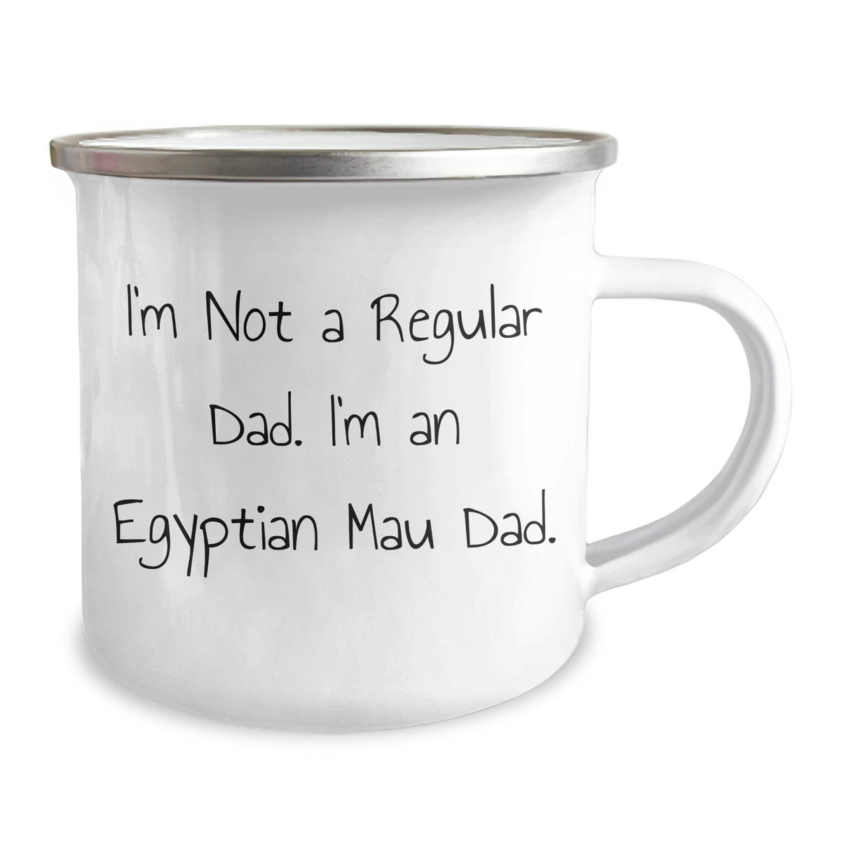 Egyptian Mau Cat Dad Funny Camping Mug Gifts from Family to Egyptian Mau Cat Lovers - I'm Not A Regular Dad, I'm An Egyptian Mau Dad - Image 2
