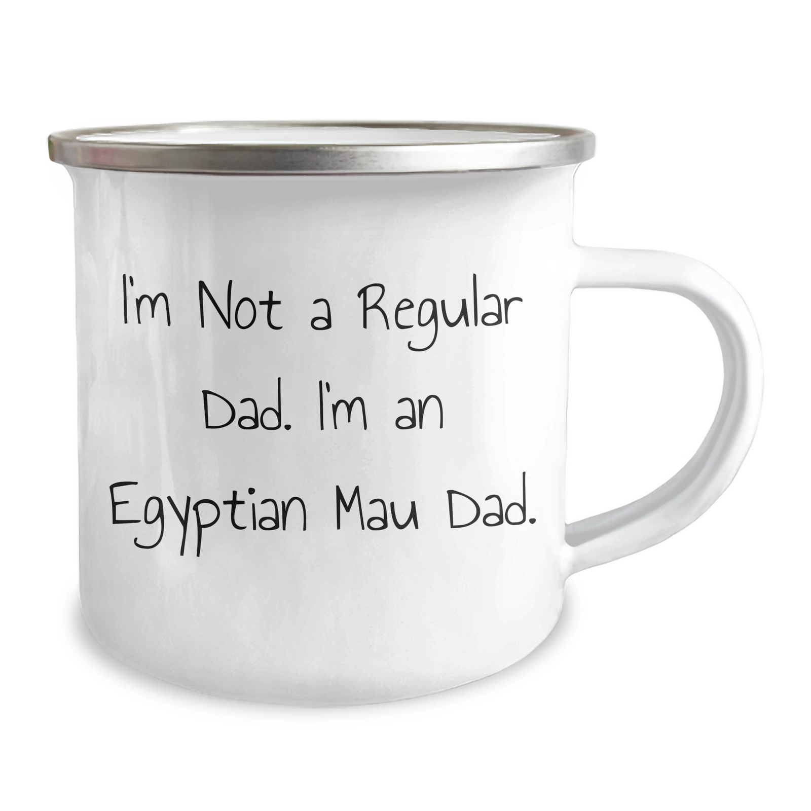 Egyptian Mau Cat Dad Funny Camping Mug Gifts from Family to Egyptian Mau Cat Lovers - I'm Not A Regular Dad, I'm An Egyptian Mau Dad - Image 2