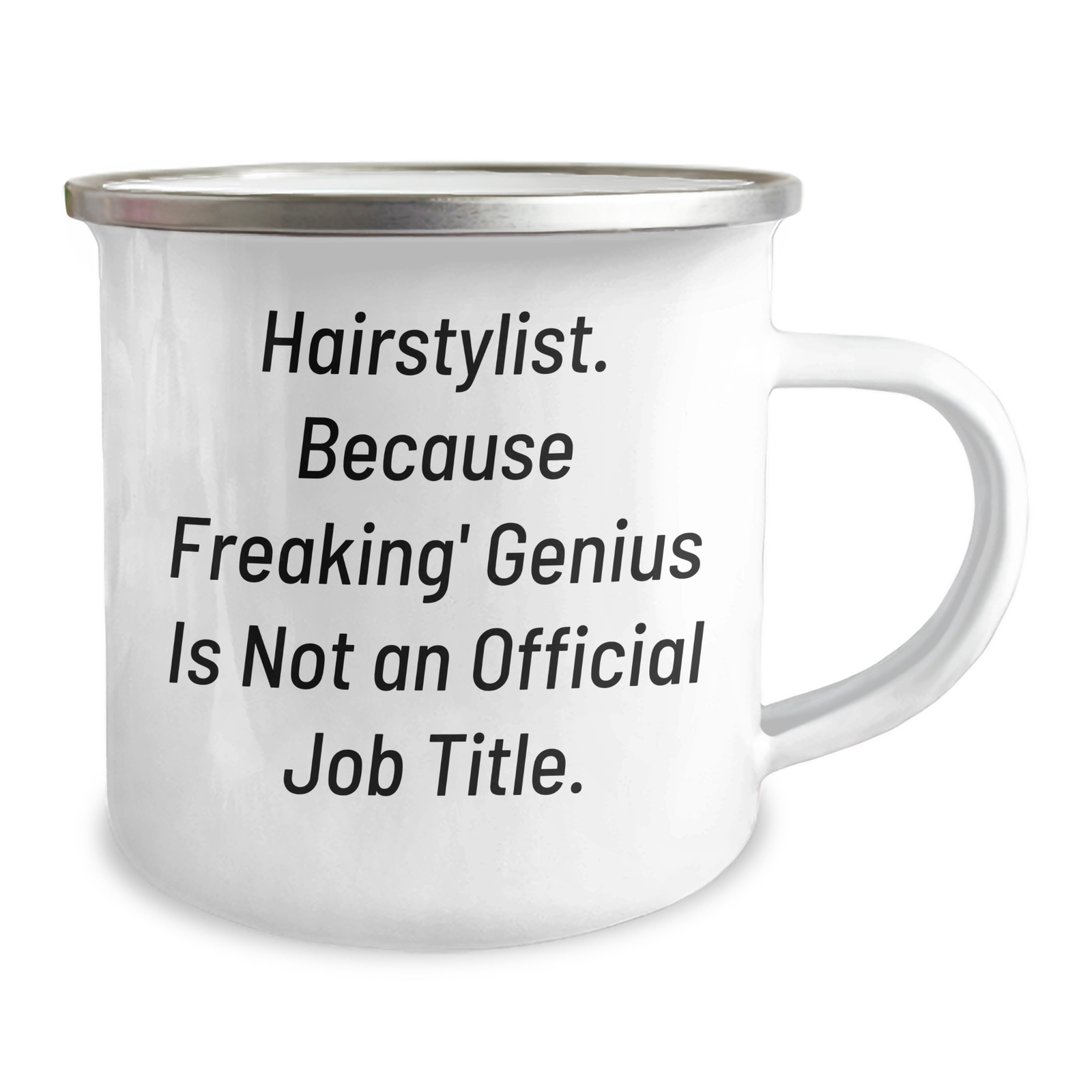 Hairstylist Gifts from Friends, Unique Camping Mugs for Dad's Freaking genius on Father's Day, 'Hairstylist. Because Freaking genius Is Not An Official Job Title.' - Image 2