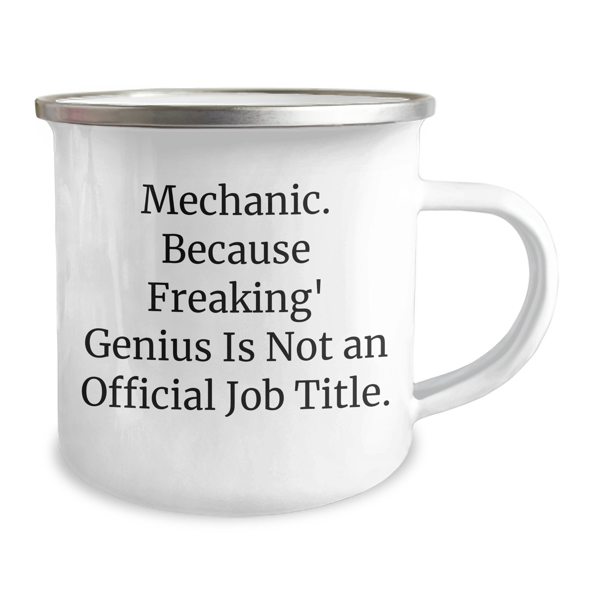 Funny Mechanic Gifts, Mechanic Camping Mug for Him, 'Mechanic Because Freaking genius Is Not An Official Job Title.' Quote, Unique Father's Day Unique Gifts from Men to Mechanic Friends and Family - Image 2