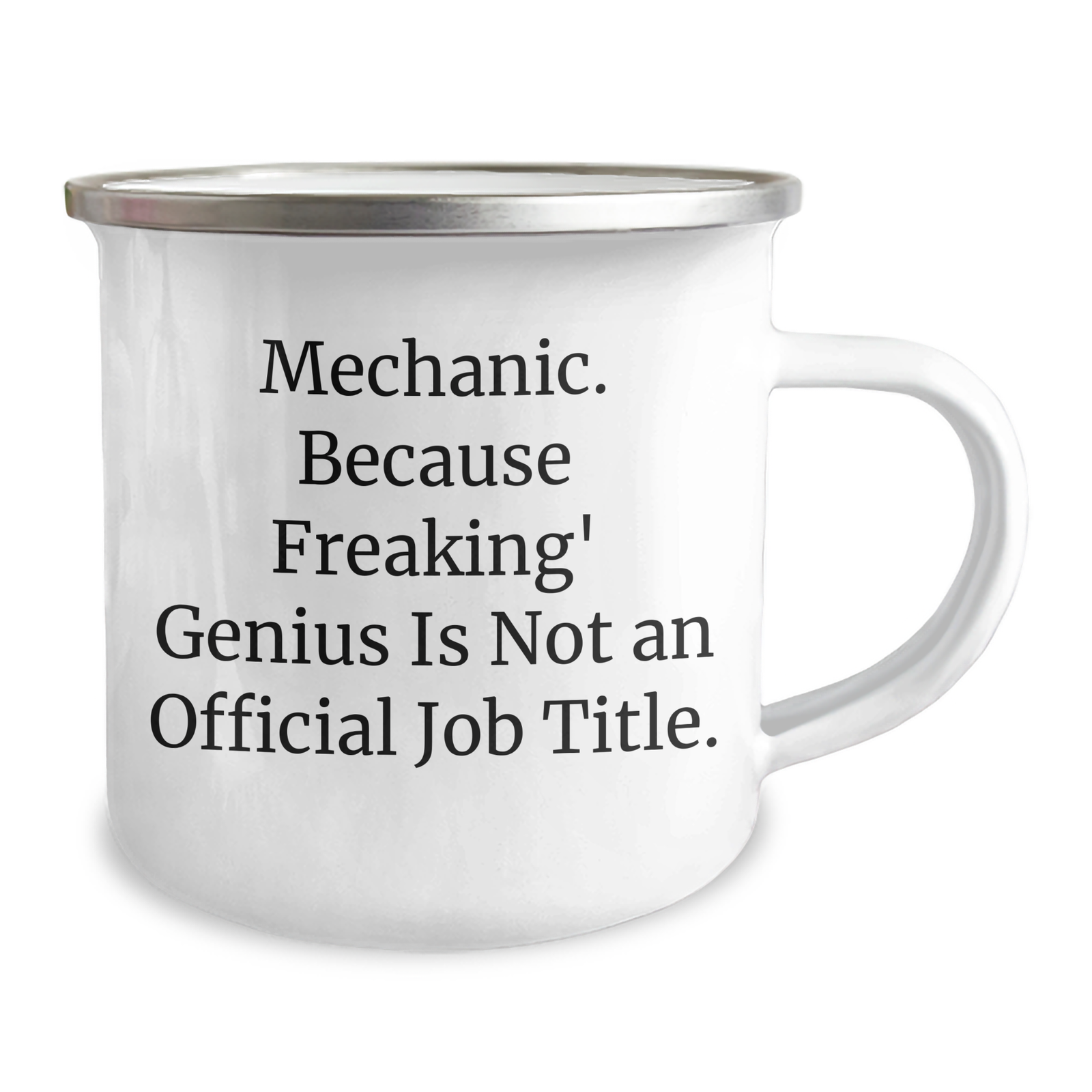 Funny Mechanic Gifts, Mechanic Camping Mug for Him, 'Mechanic Because Freaking genius Is Not An Official Job Title.' Quote, Unique Father's Day Unique Gifts from Men to Mechanic Friends and Family - Image 2