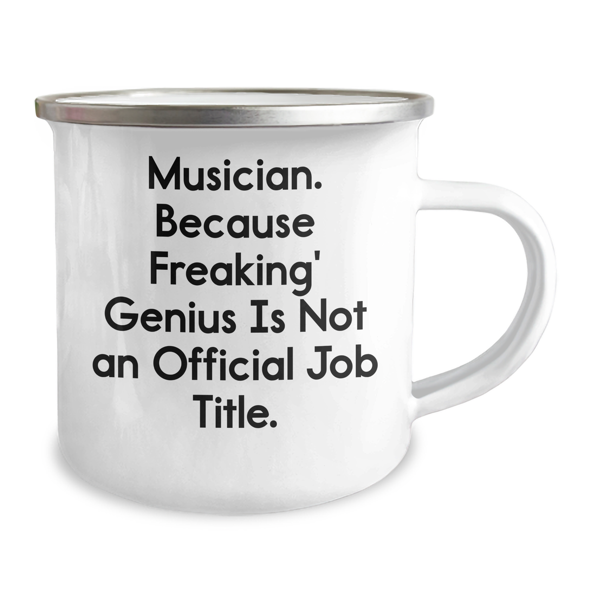 Musician's genius Camping Mug, Funny Quote Gifts from Friends and Family for Him on Father's Day, 12 oz Stainless Steel with Enamel Finish - Image 2