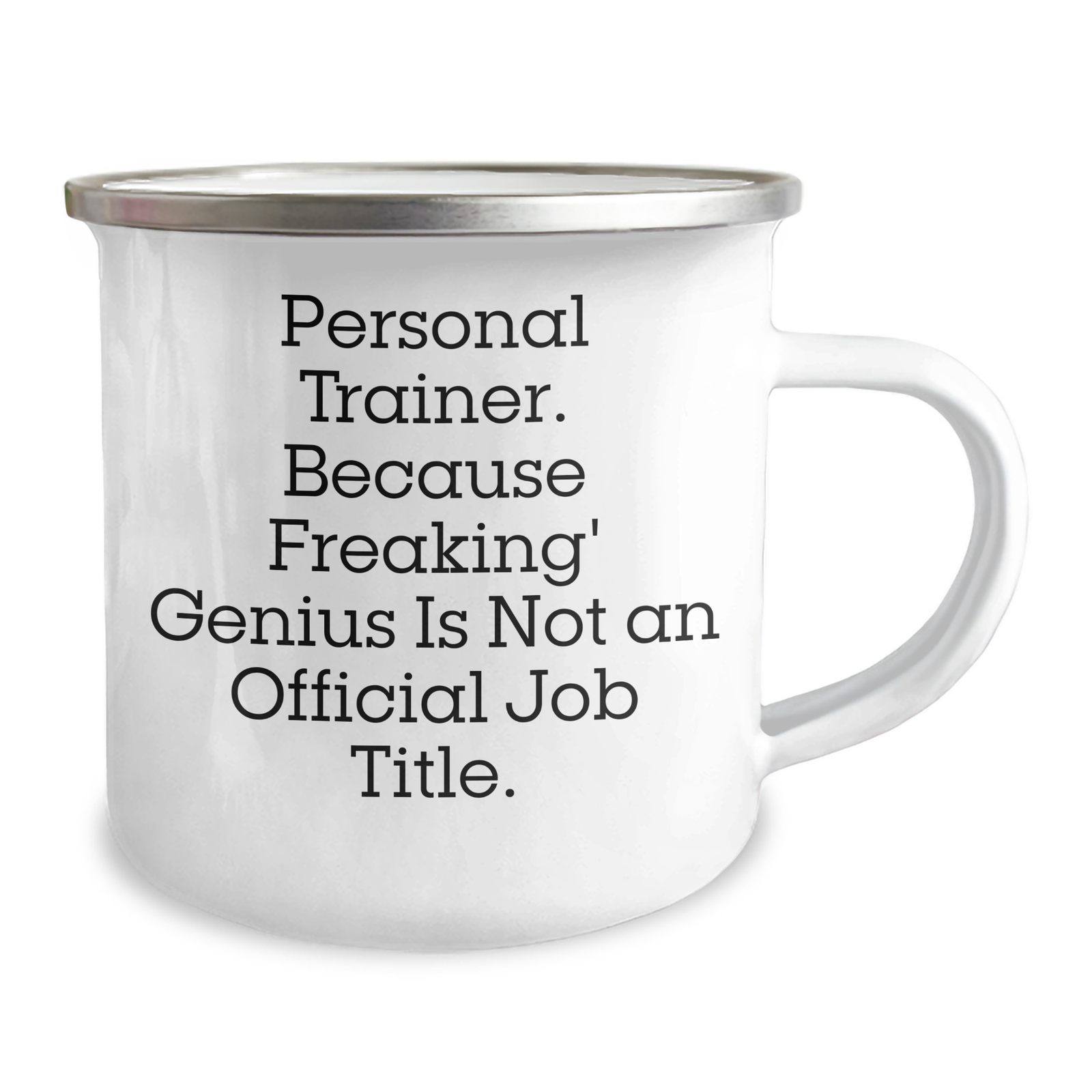 Personal Trainer Gifts from Friends, Funny Camping Mug for Mother's Day, 'Personal Trainer. Because Freaking' genius Is Not An Official Job Title.' - Image 2