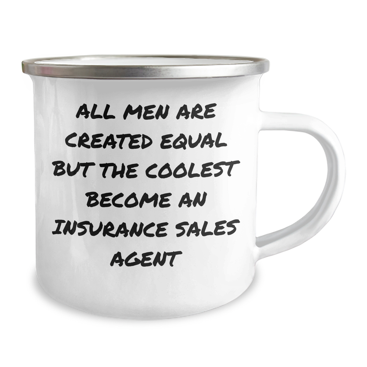 Insurance Sales Agent Humor Gifts from Men, Funny Quote Mug for Mother's Day, Gifts for Insurance Sales Agents, 12 oz Stainless Steel Camping Mug - Image 2