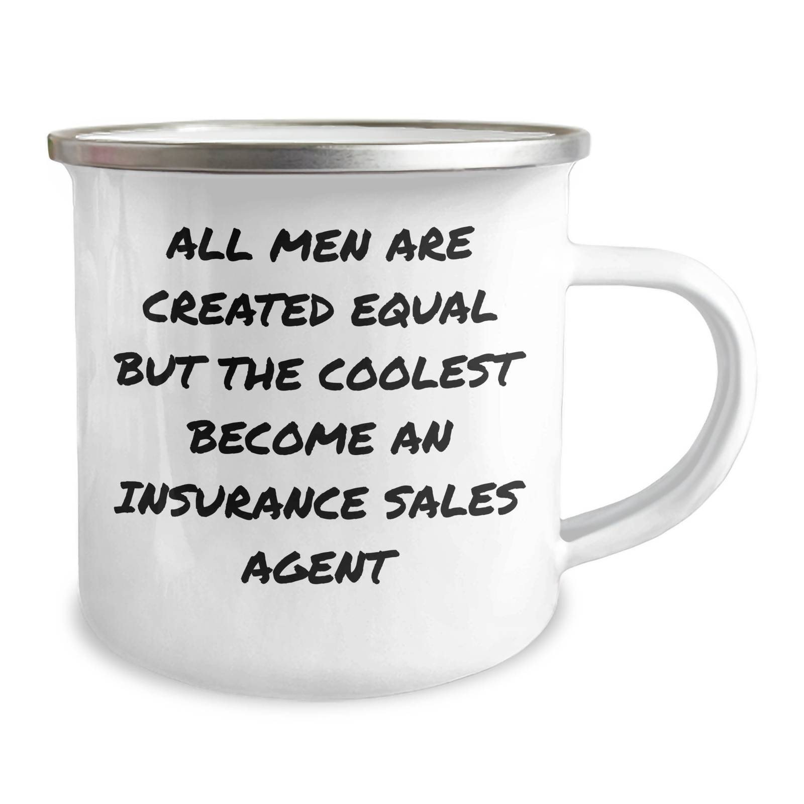 Insurance Sales Agent Humor Gifts from Men, Funny Quote Mug for Mother's Day, Gifts for Insurance Sales Agents, 12 oz Stainless Steel Camping Mug - Image 2