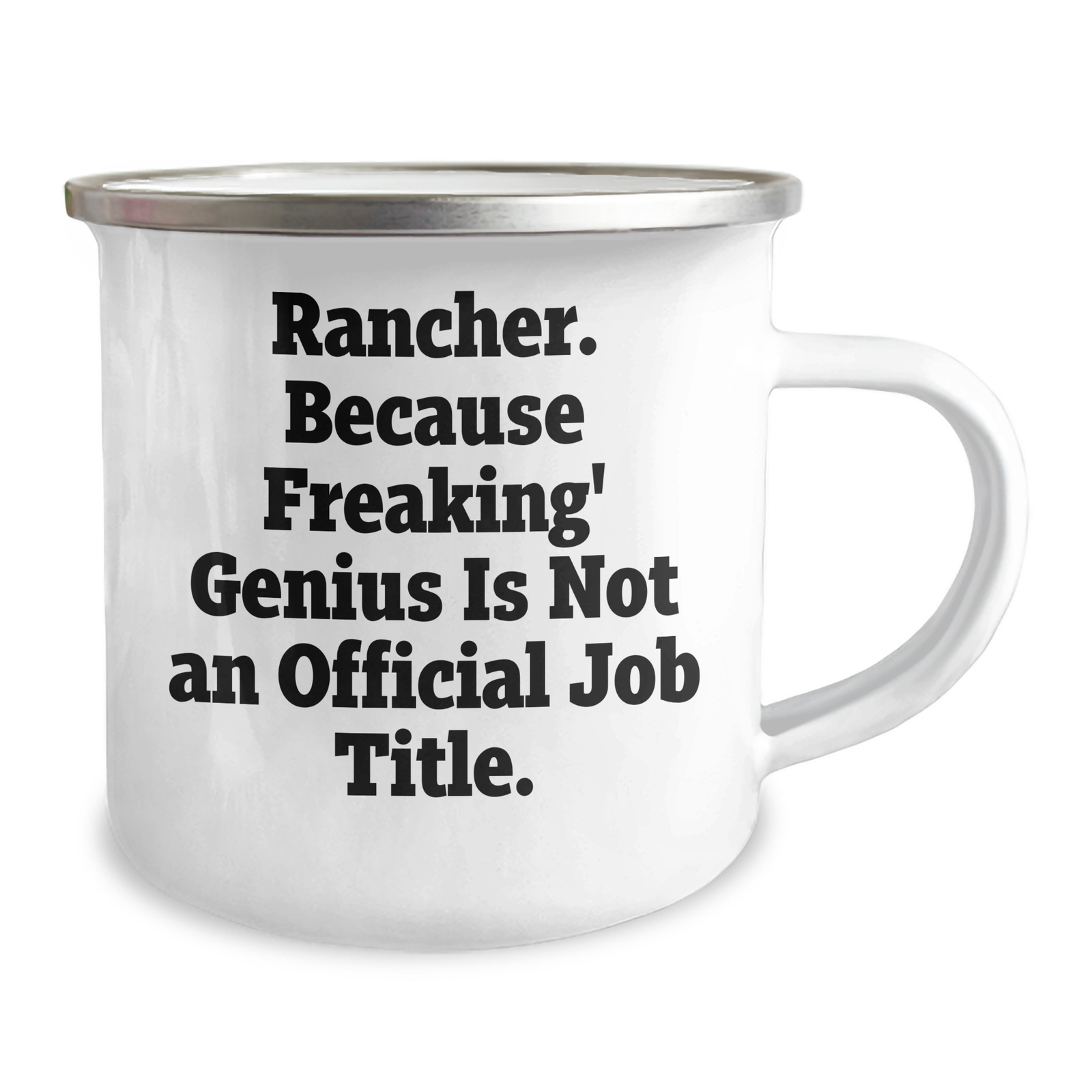 Rancher's Proud Gifts from Friends for Mother's Day 12 oz Stainless Steel Camping Mug with Funny Quote - Image 2