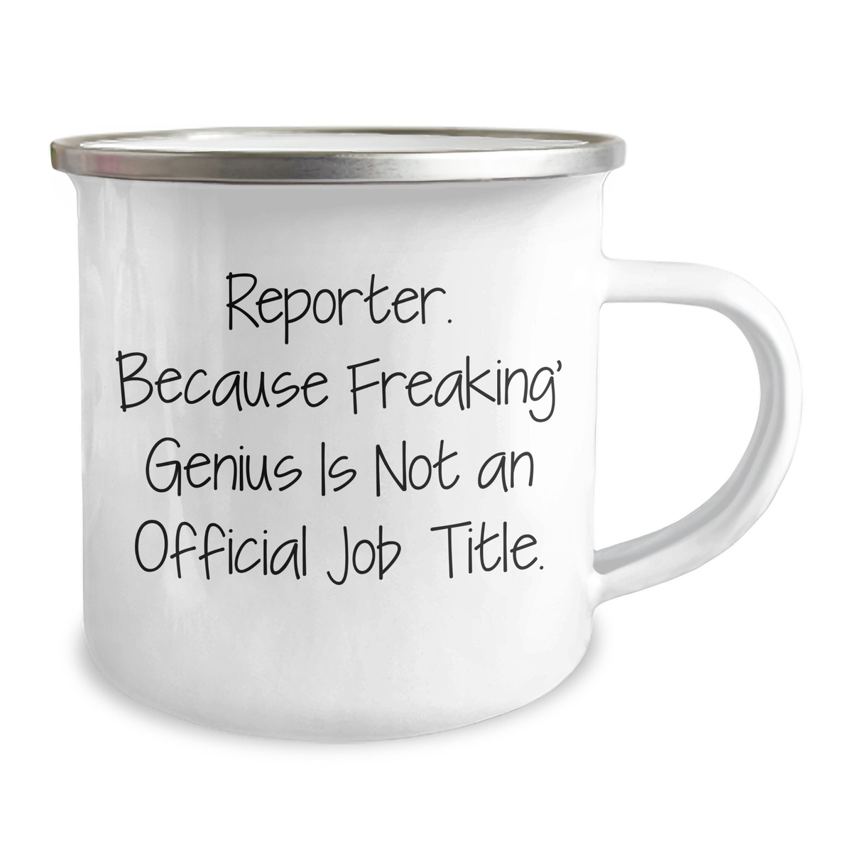 Reporter Gifts, Funny Quote, Mother's Day Unique Gifts from Friends to Reporter, 12 oz Camping Mug - Image 2