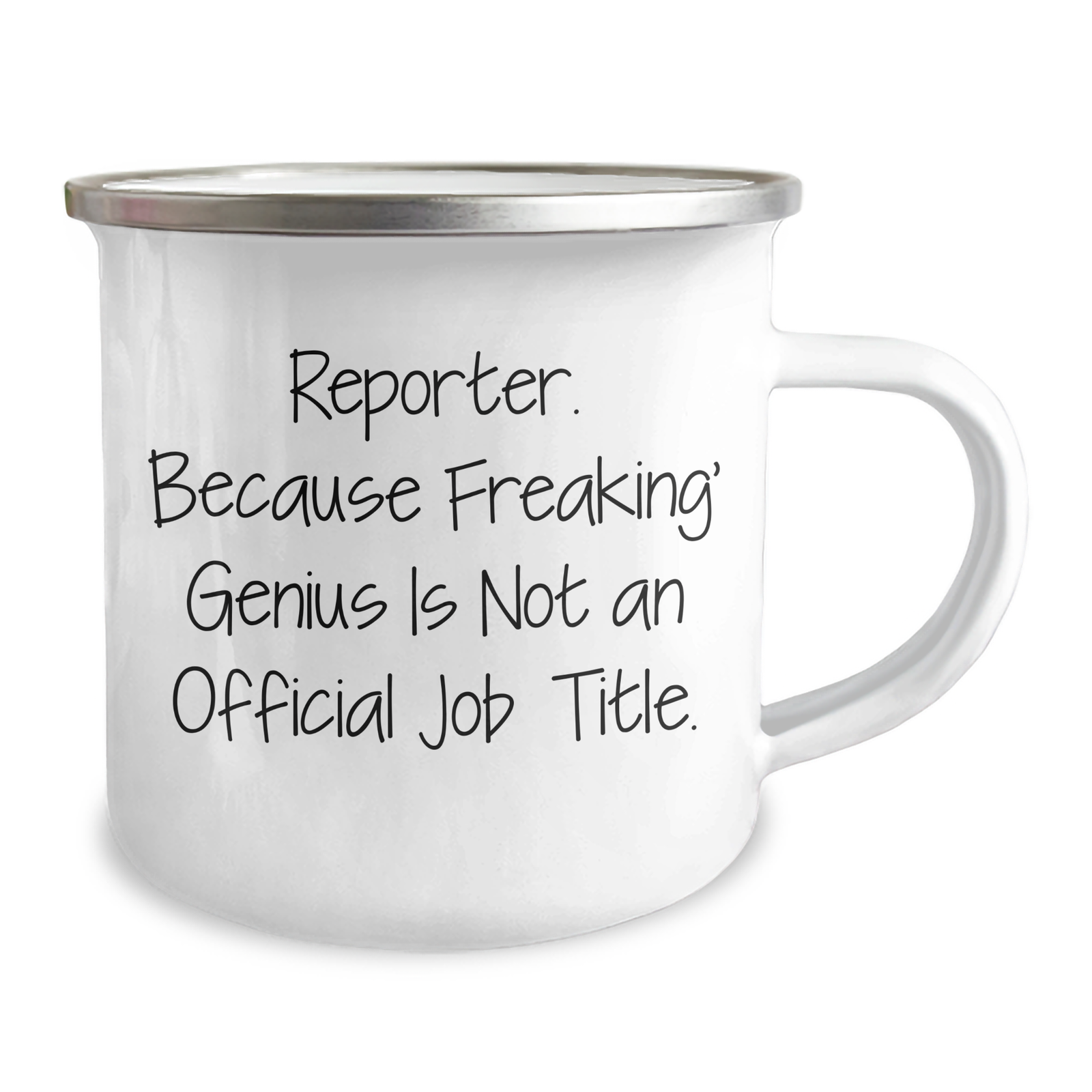 Reporter Gifts, Funny Quote, Mother's Day Unique Gifts from Friends to Reporter, 12 oz Camping Mug - Image 2