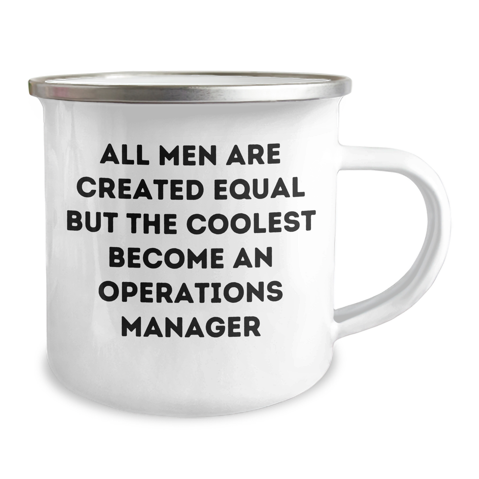 Funny Operations Manager Gifts from Men - All Men Are Created Equal But The Coolest Become An Operations Manager Camping Mug for Mom on Mother's Day - Image 2