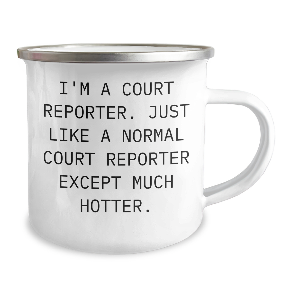 Funny Court Reporter Gifts from Friends, Unique Camping Mug for Mother's Day, 'I'm A Court Reporter. Just Like A Normal Court Reporter Except Much Hotter.' - Image 2
