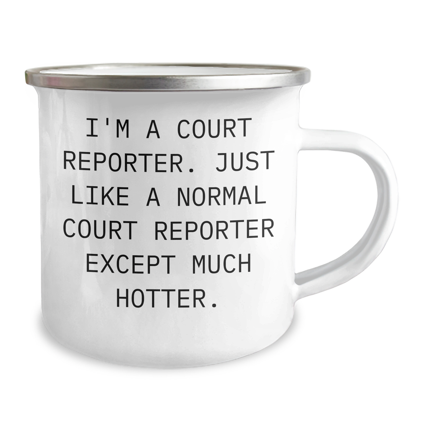 Funny Court Reporter Gifts from Friends, Unique Camping Mug for Mother's Day, 'I'm A Court Reporter. Just Like A Normal Court Reporter Except Much Hotter.' - Image 2