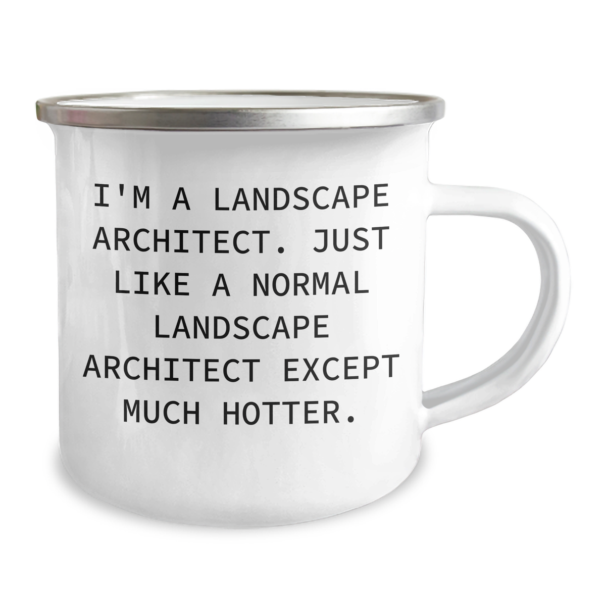 Landscape Architect Gifts Funny Quote Camping Mug, Gifts from Friends for Landscape Architect, 'I'm A Landscape Architect. Just Like A Normal Landscape Architect Except Much Hotter.' - Image 2