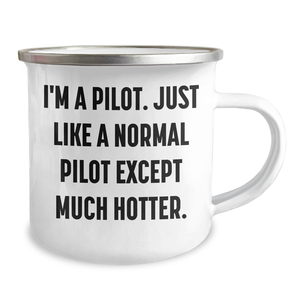 Pilot Gifts for Men, Funny Quote Camping Mug, 12 oz Stainless Steel Enamel Finish, Perfect for Graduation from Friends, Coworkers, or Family - Image 2