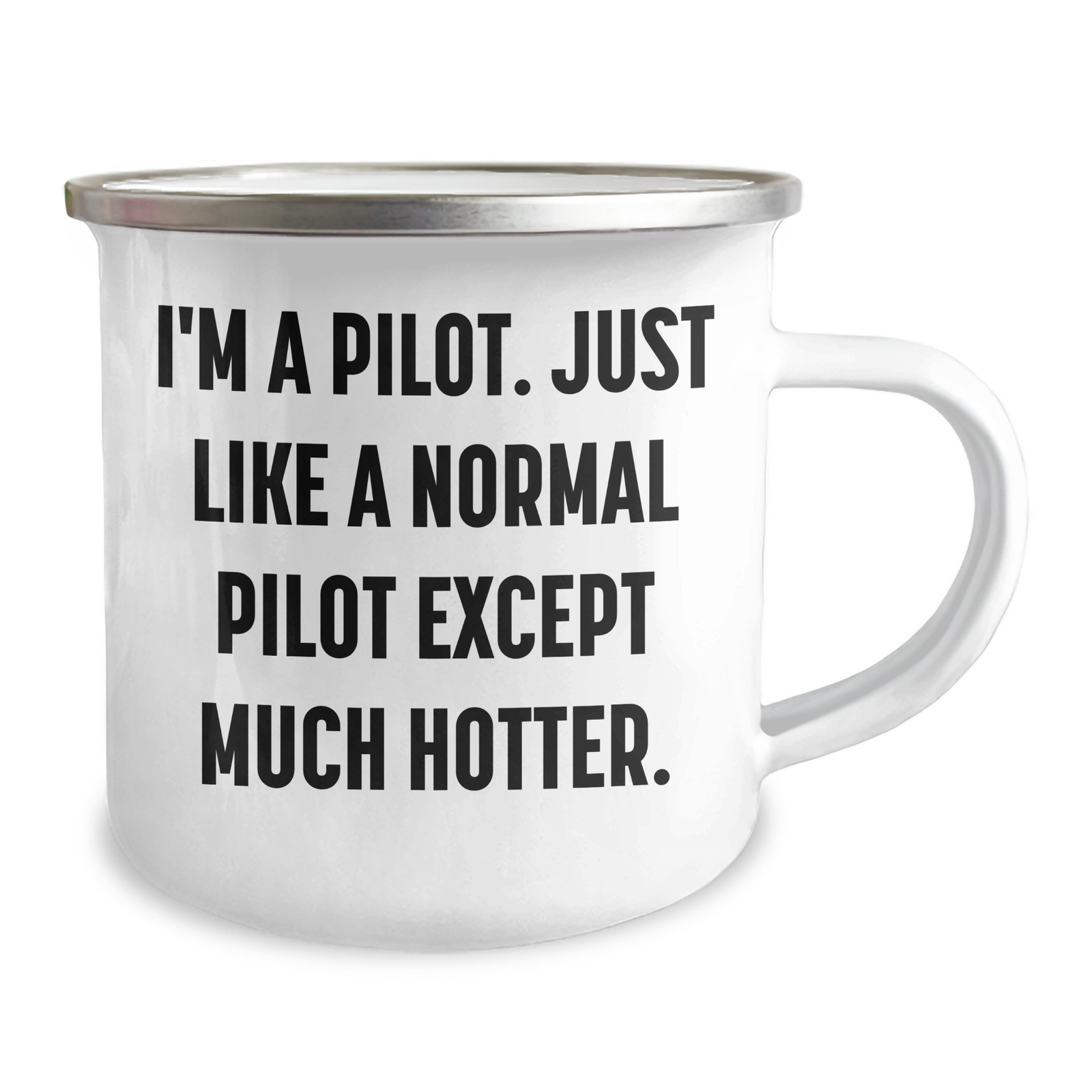 Pilot Gifts for Men, Funny Quote Camping Mug, 12 oz Stainless Steel Enamel Finish, Perfect for Graduation from Friends, Coworkers, or Family - Image 2