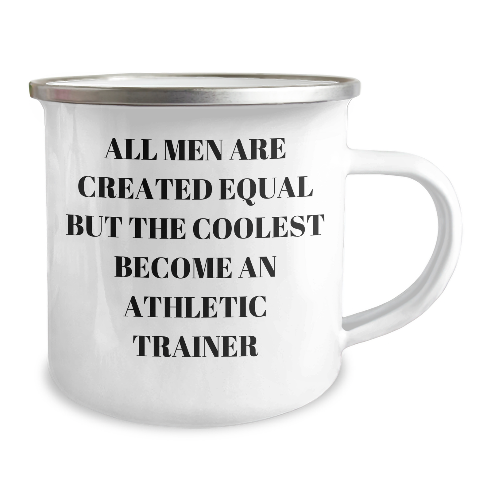 Gifts from Friends for Athletic Trainers, Funny Quote about Coolest Becoming Athletic Trainers, 12 oz Stainless Steel Camping Mug, Graduation Unique Gifts - Image 2