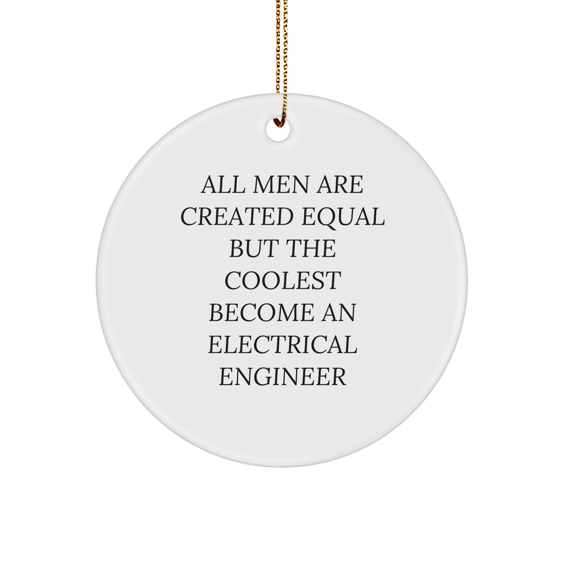 Electrical Engineer Gifts, Funny Circle Ornament, Gifts from Men to Celebrate Unique Occupations, Perfect Christmas Unique Gifts for Electrical Engineer Friends and Coworkers - Image 1