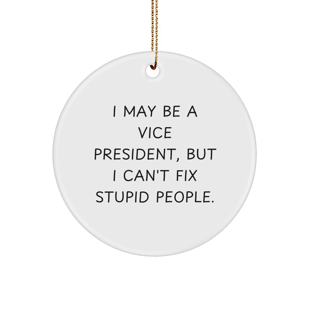 Funny Vice President Gifts from Friends - I May Be A Vice President, Circle Ornament for Christmas Unique Gifts for Vice President - Image 1