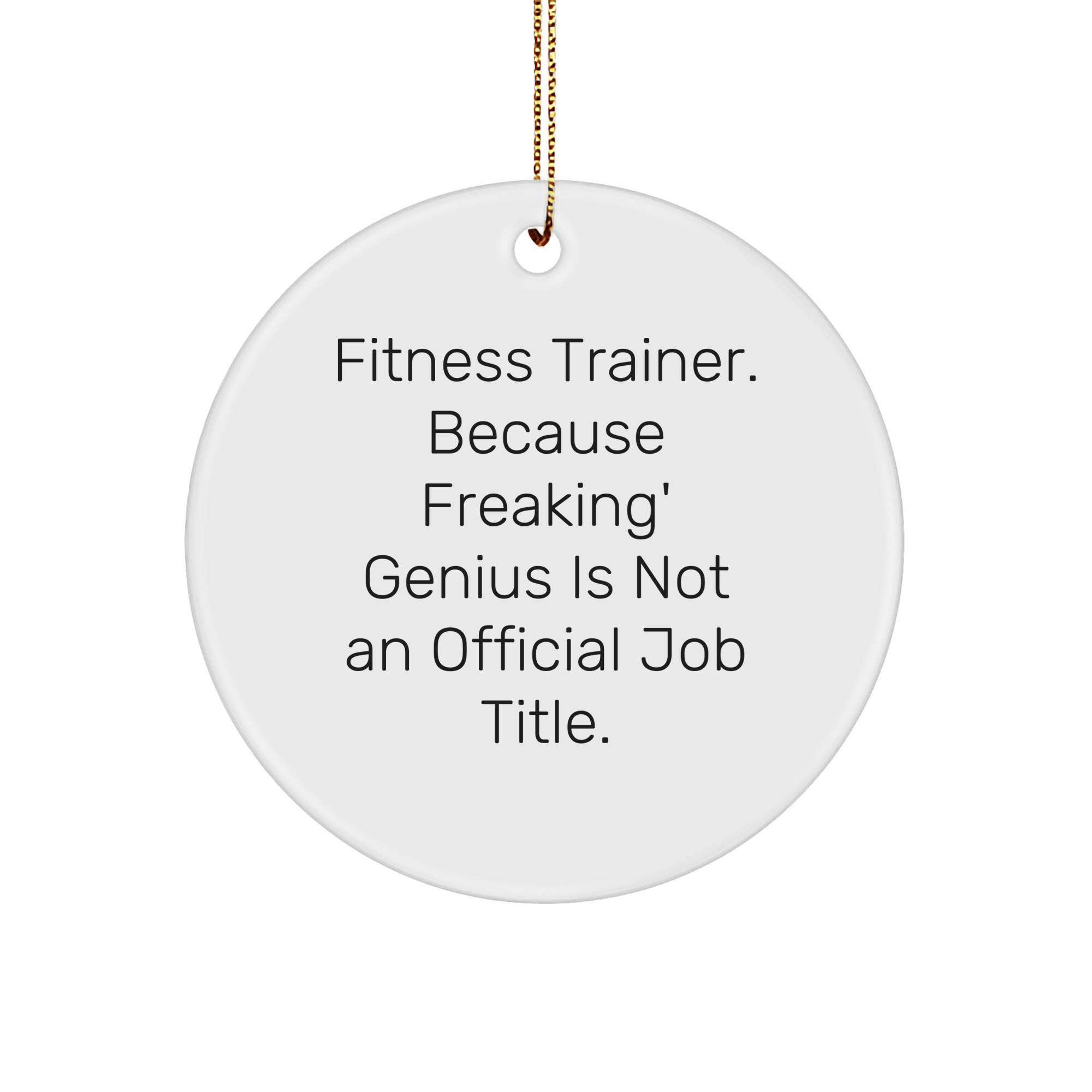 Fitness Trainer Gifts, Funny Quote Circle Ornament - Gifts from Men, Women, Friends, Coworkers to Fitness Trainers, Unique Christmas Unique Gifts - Image 1