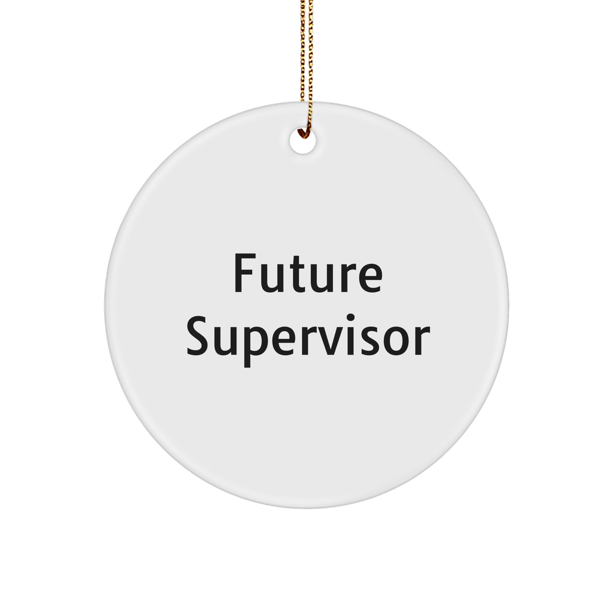 Funny Future Supervisor Gifts for Supervisor Supervisor Quotes Christmas Ornament with Gold Tone, Ideal Gift from Boss to Supervisor or Supervisor-to-Be - Image 1