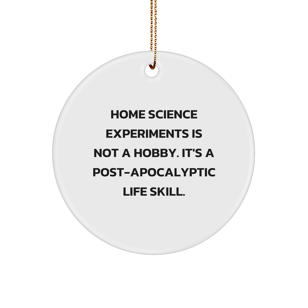 Home Science Experiments Gifts from Friends for Post-apocalyptic Life Skills, Circle Ornament, Christmas Unique Gifts - Image 1