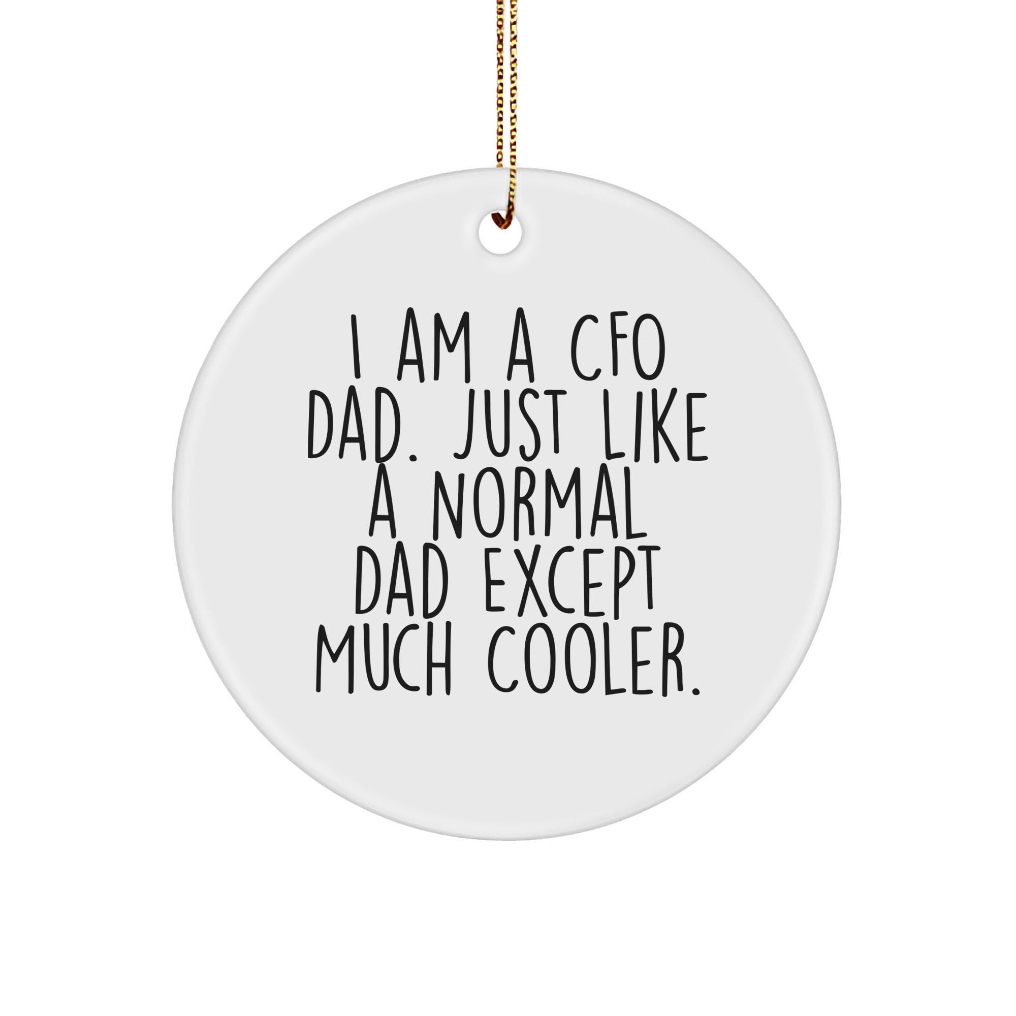 CFO Gifts from Men to Men, Unique Circle Ornament for CFO Dad, Funny Quote on Christmas - Image 1