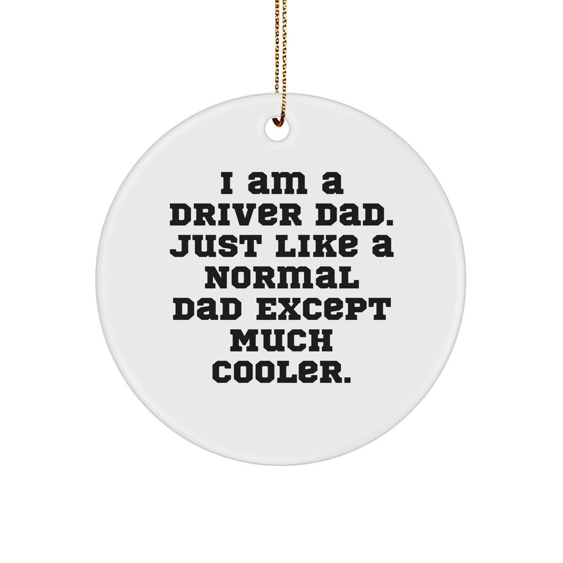 Driver Dad Gifts from Men to Driver Circle Ornament for Christmas Unique Gifts - Image 1