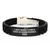 Funny Poodle Dog Mom Gifts for Men - Glide lock Clasp Black Stainless Steel Silicone Adjustable Bracelet from Family to Poodle Dog Enthusiasts - Image 1