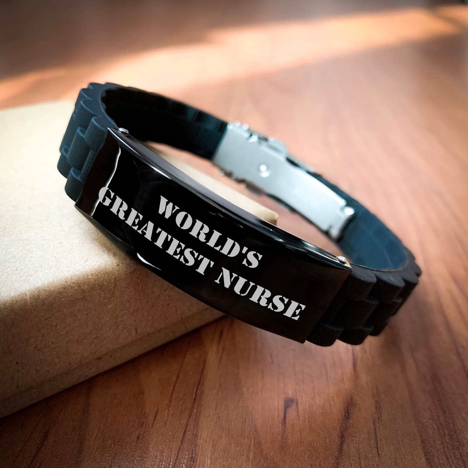 Funny Inspirational Nurse Gifts from Friends World's Greatest Nurse Glide lock Clasp Bracelet for Nurse Mother's Day Unique Gifts - Image 2