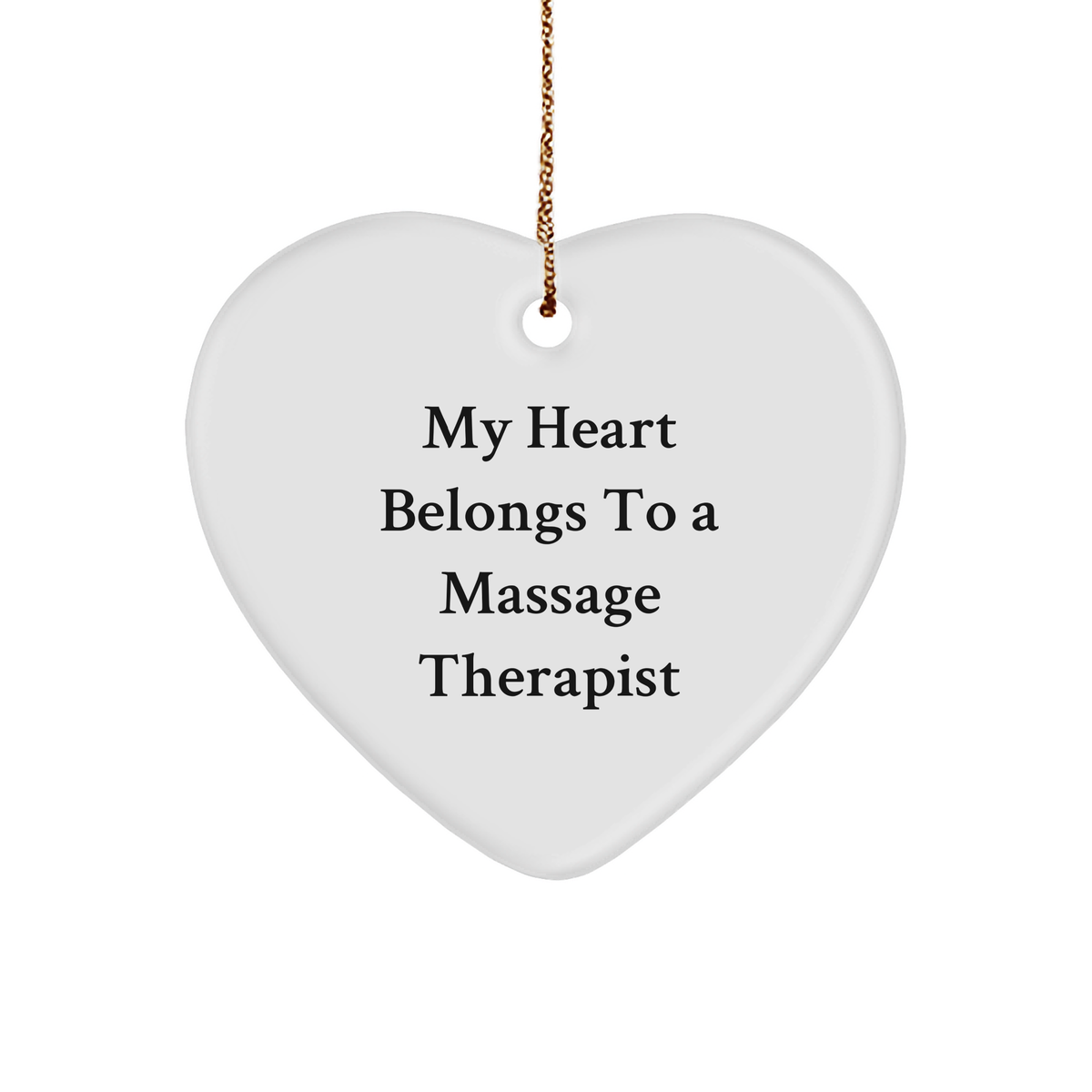 Funny Quotes Massage Therapist Gifts from Friends, Christmas Unique Heart Ornaments for Massage Therapist - Image 1