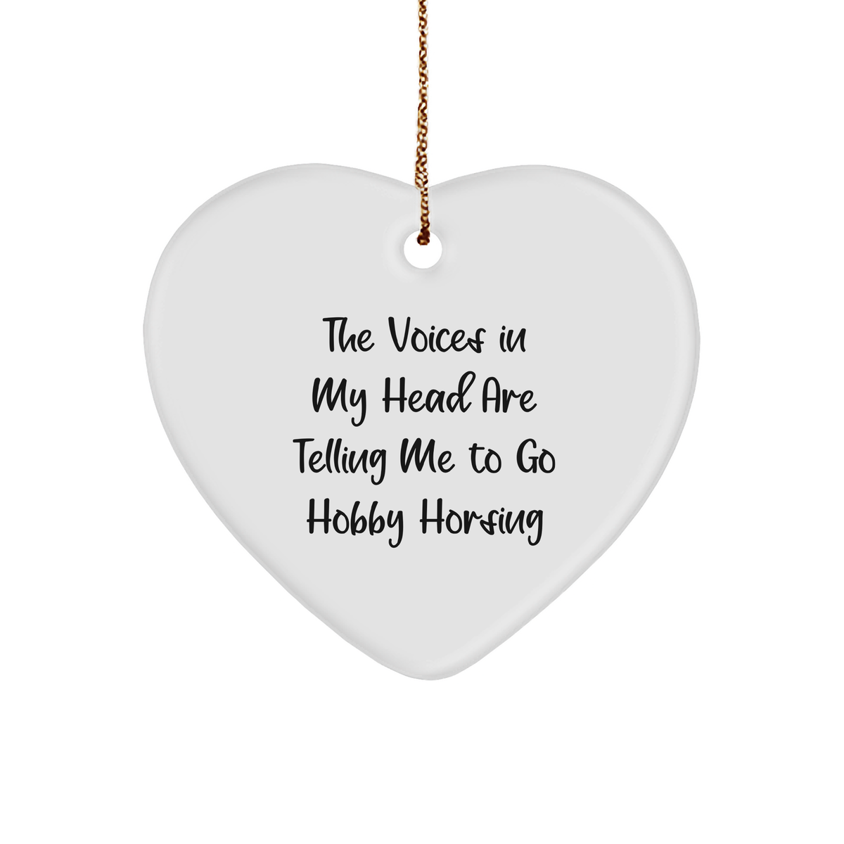&#39;Tis the Season for Hobby Horsing Gifts: Funny Heart Ornament for Friends from Hobbying Enthusiasts - Image 1
