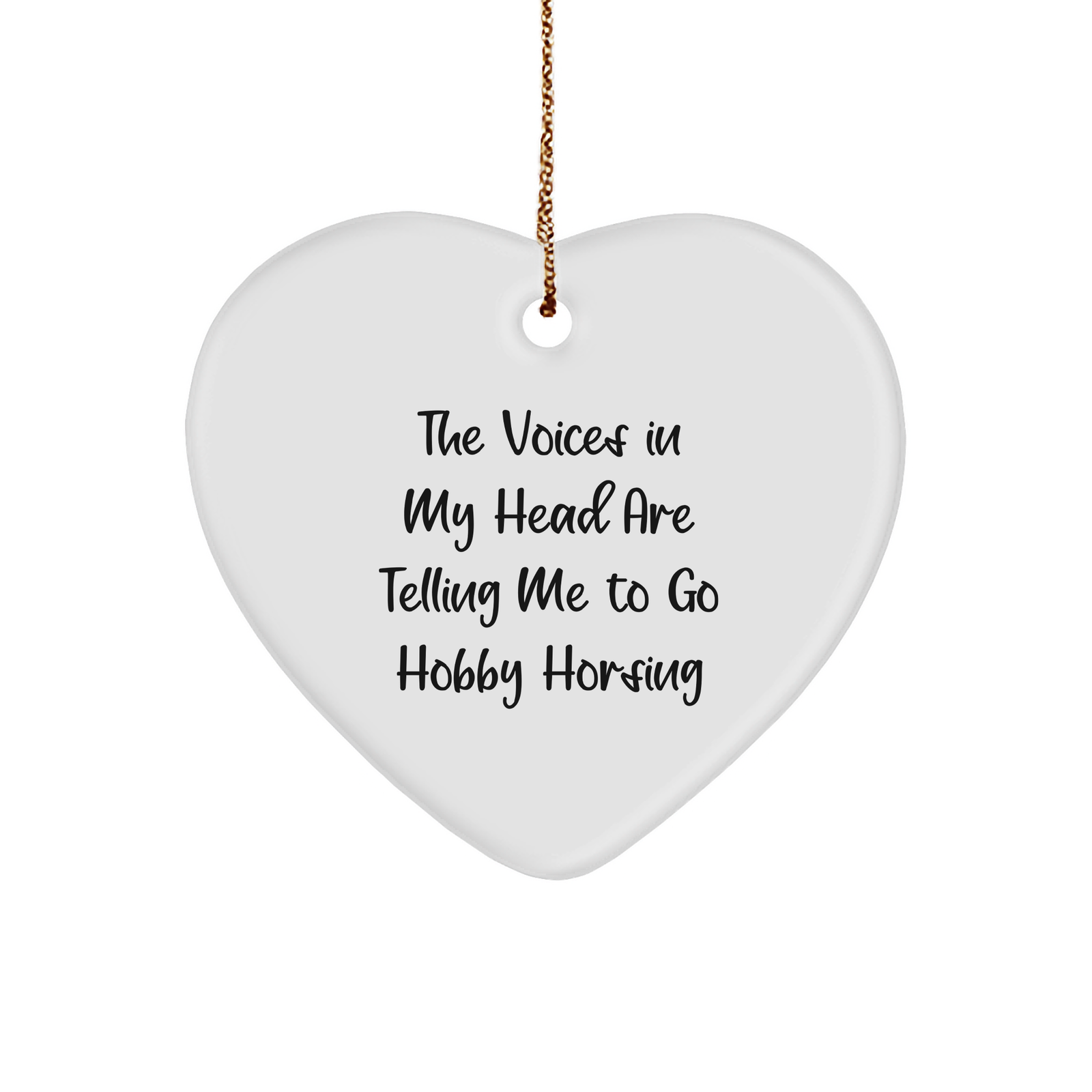 'Tis the Season for Hobby Horsing Gifts: Funny Heart Ornament for Friends from Hobbying Enthusiasts - Image 1