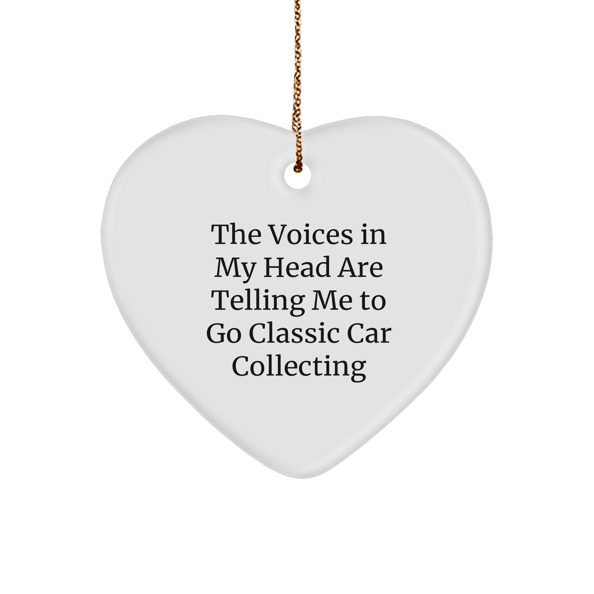 Funny Classic Car Collecting Heart Ornament Gifts for Men from Friends, Perfect Christmas Unique Gifts - Image 1
