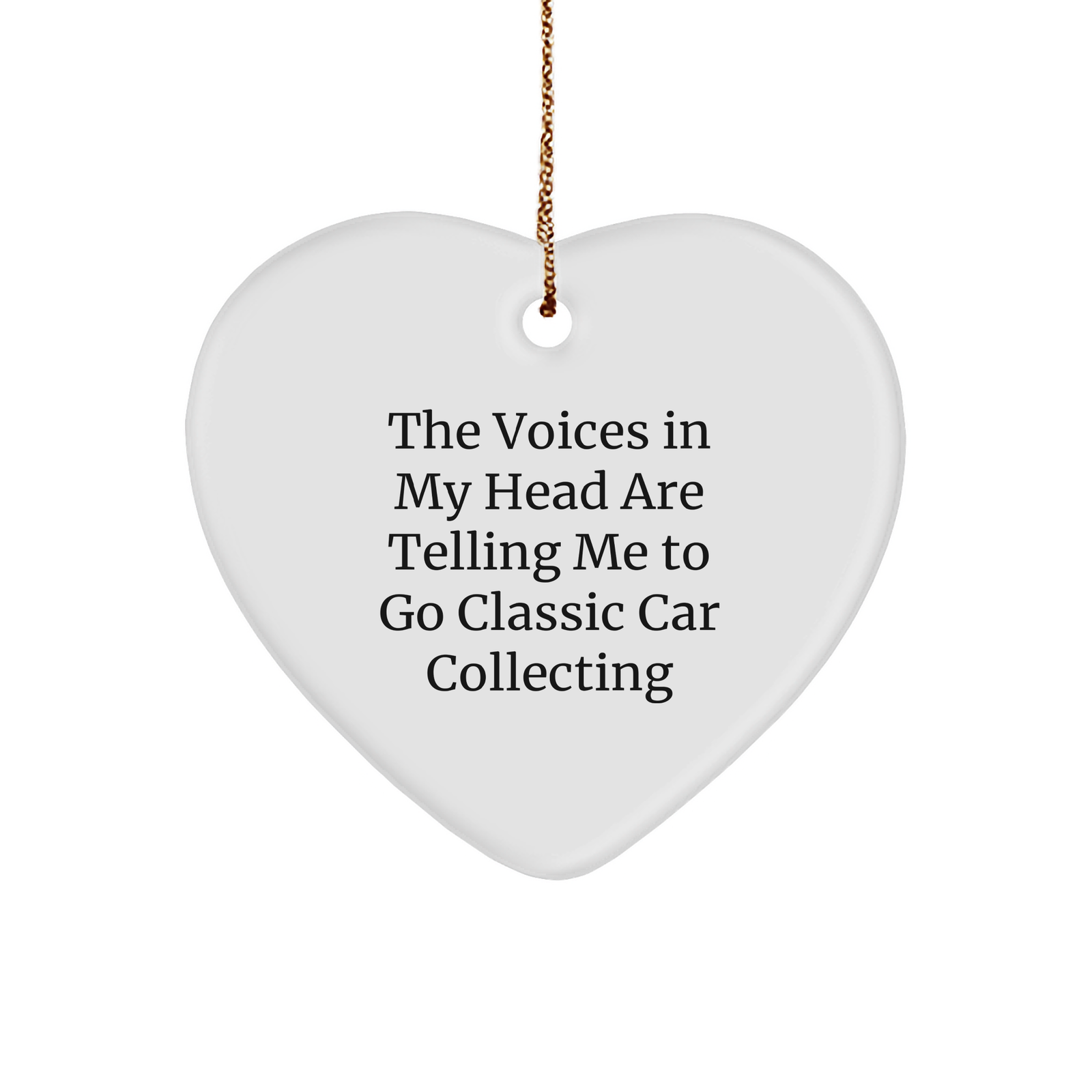 Funny Classic Car Collecting Heart Ornament Gifts for Men from Friends, Perfect Christmas Unique Gifts - Image 1