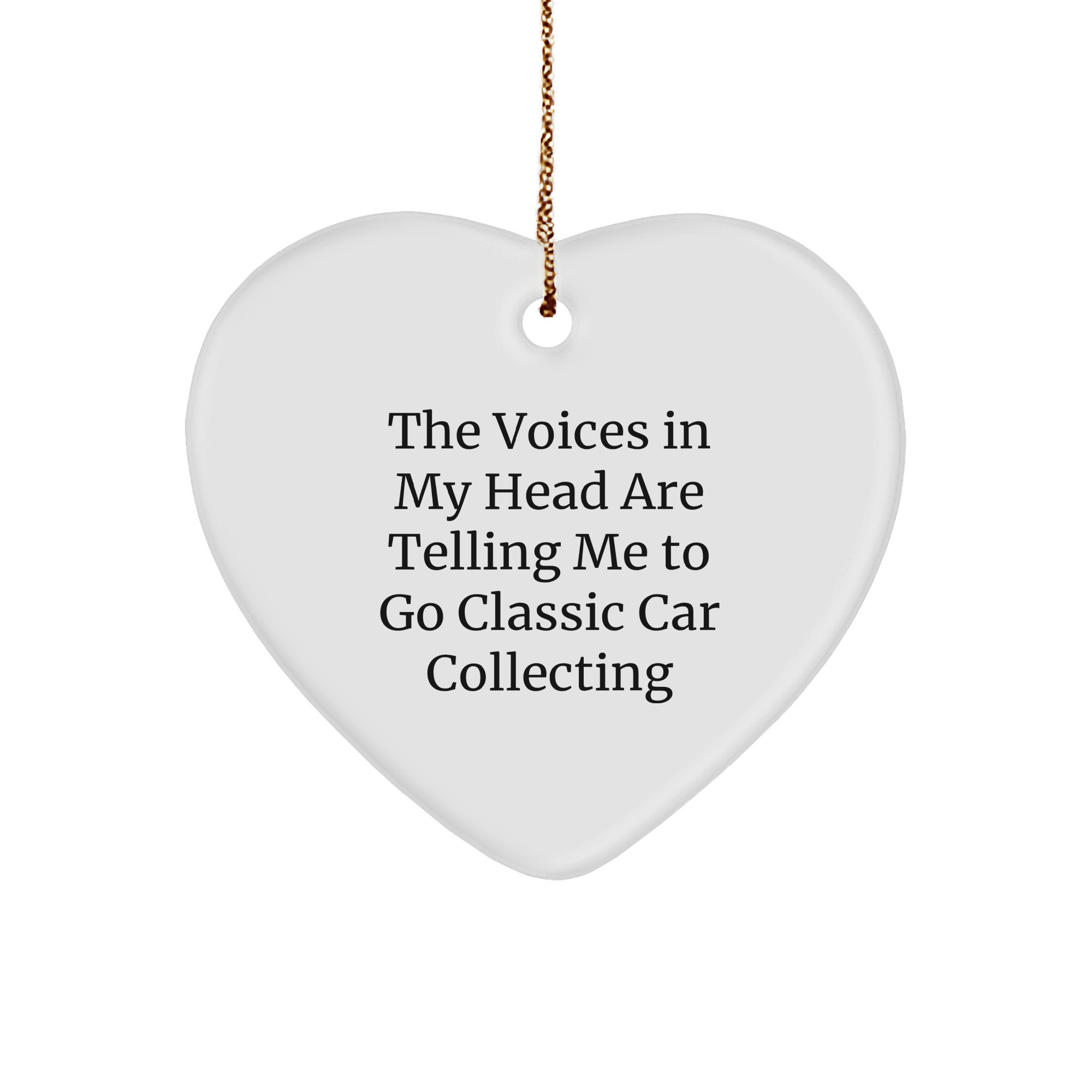 Funny Classic Car Collecting Heart Ornament Gifts for Men from Friends, Perfect Christmas Unique Gifts - Image 1
